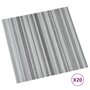 VIDAXL Planches de plancher autoadhesives 20 pcs PVC 1,86m^2 Gris clair