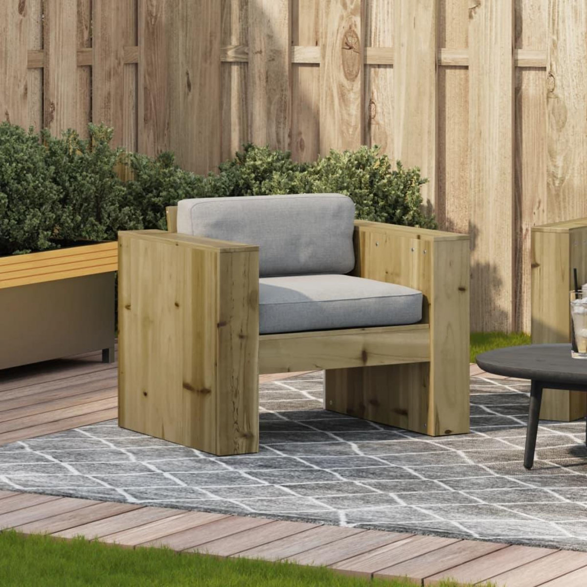 VIDAXL Canape de jardin 79x60x62 cm bois de pin impregne