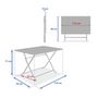 Voir la diapositive 3 : HESPERIDE Table de jardin pliante rectangulaire 4 places GREENSBORO - Lie de vin
