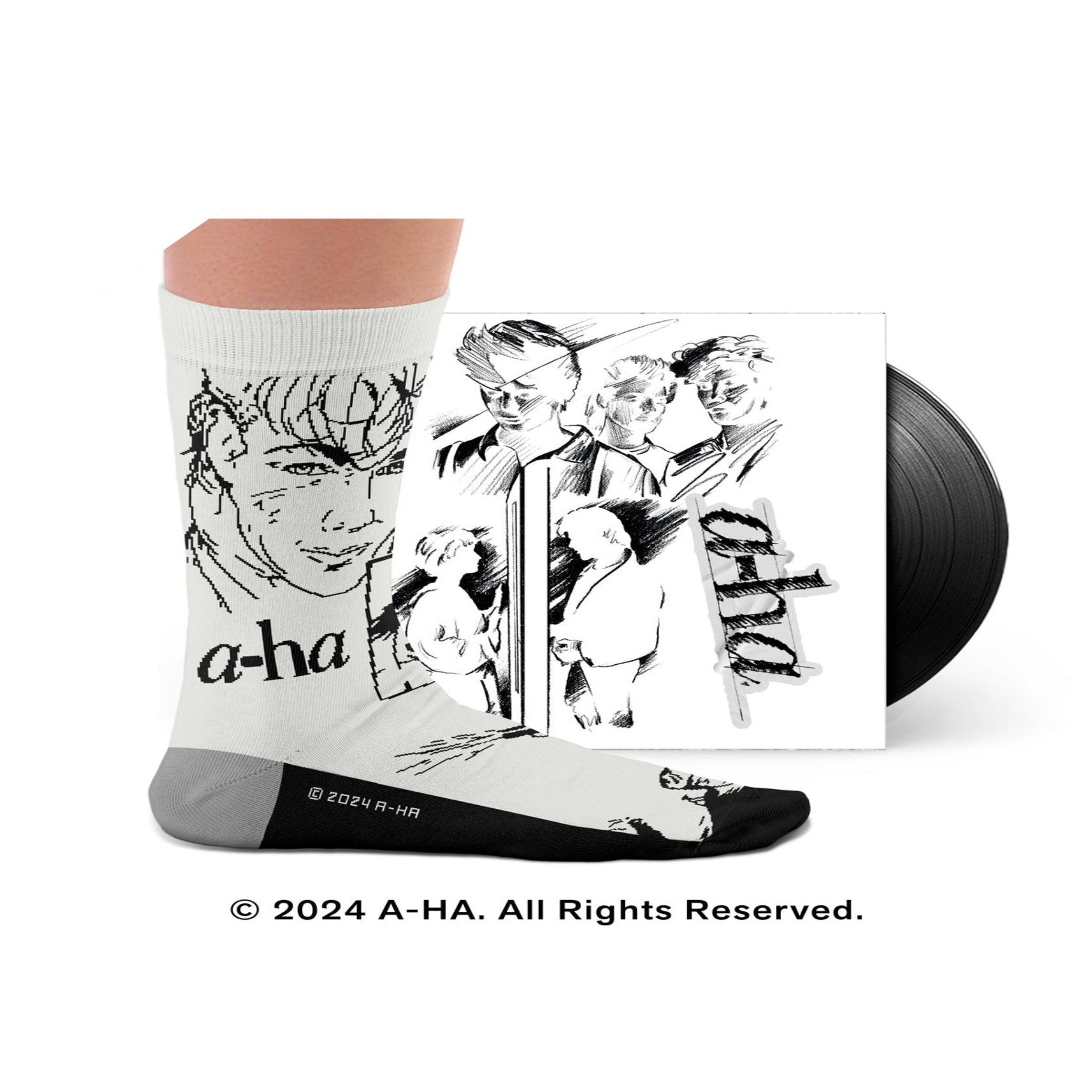 Voir la diapositive 2 : SOCK AFFAIRS Chaussettes a-ha, take on me