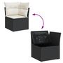 Voir la diapositive 4 : VIDAXL Salon de jardin 6 pcs avec coussins noir resine tressee
