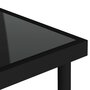 VIDAXL Table a dîner d'exterieur Noir 80x80x72 cm Verre et acier