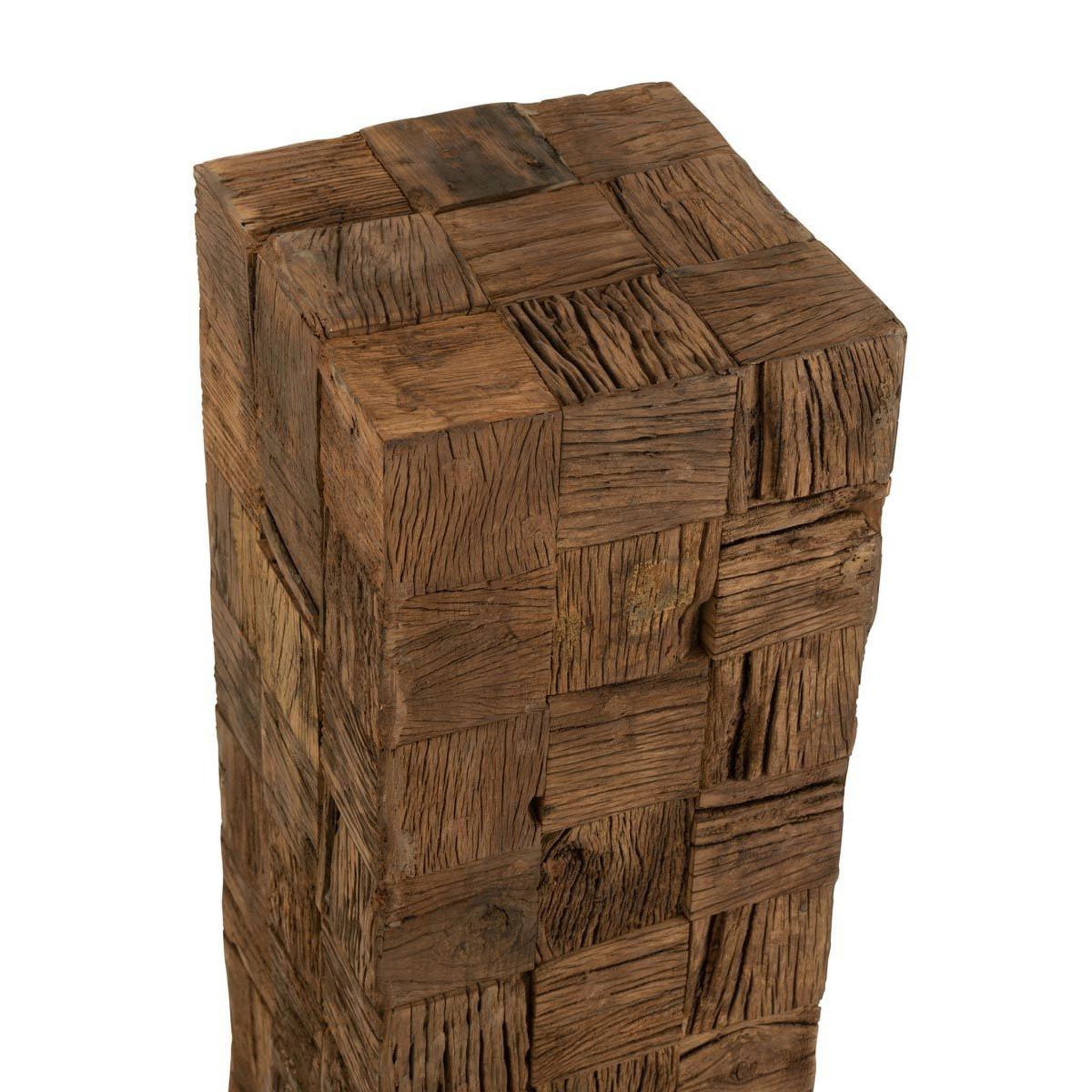 Voir la diapositive 2 : J-LINE Sellette déco en bois  evasion  90cm marron