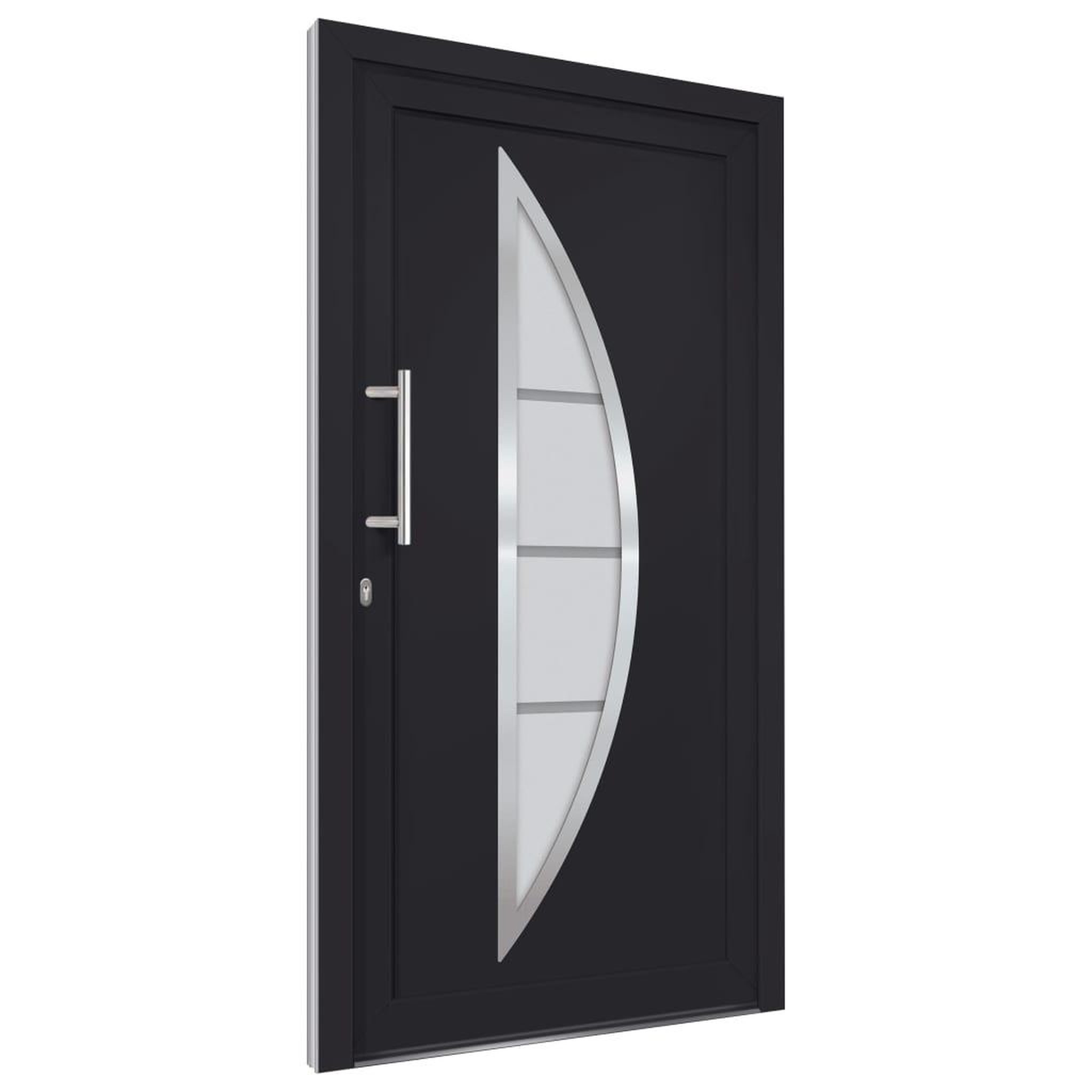Voir la diapositive 4 : VIDAXL Porte d'entree Anthracite 98x190 cm