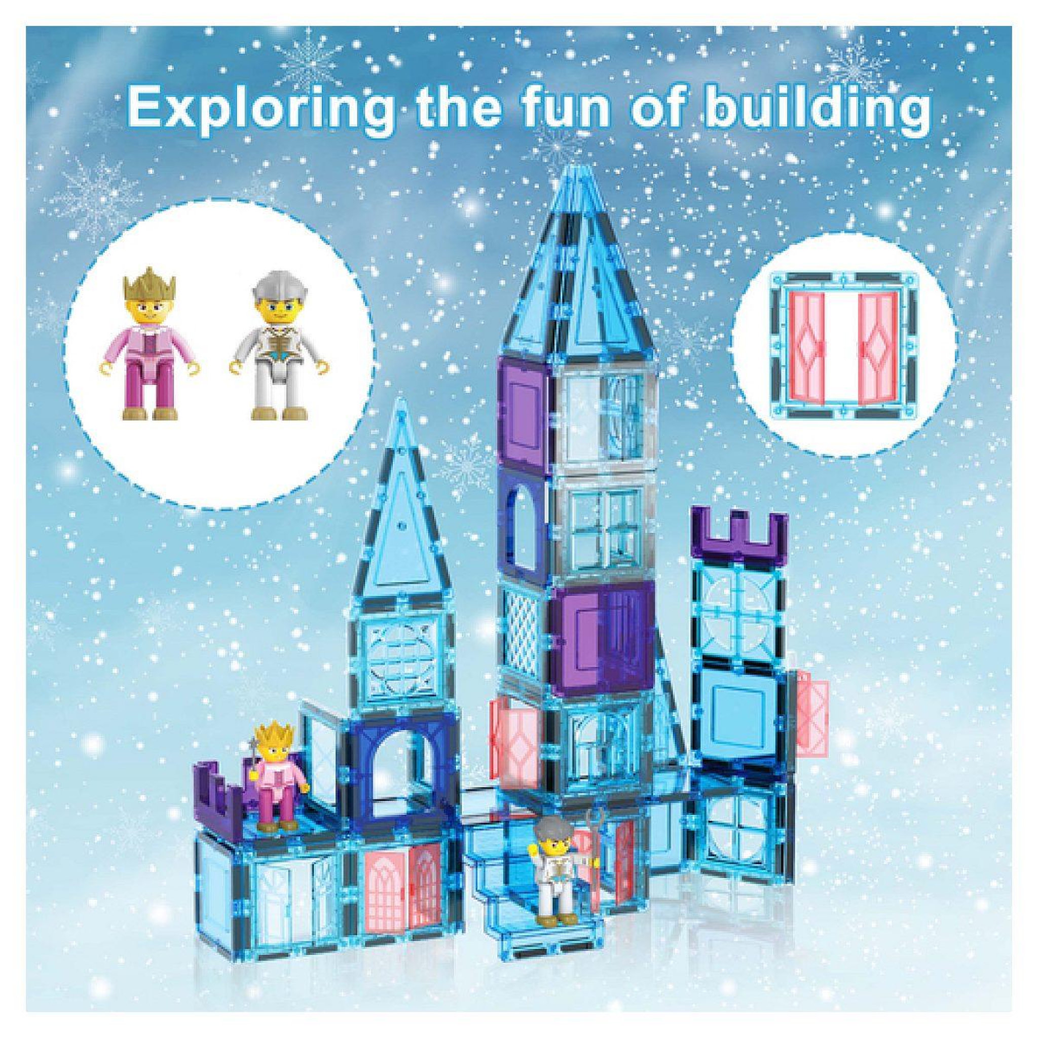 Tactic PicassoTiles Set 2 couleurs Hiver glace  72pcs