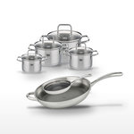 ELO Lot 2 Poêles 24cm & 32cm Elo Relief Evolution et 4 Faitouts Elo Citrin