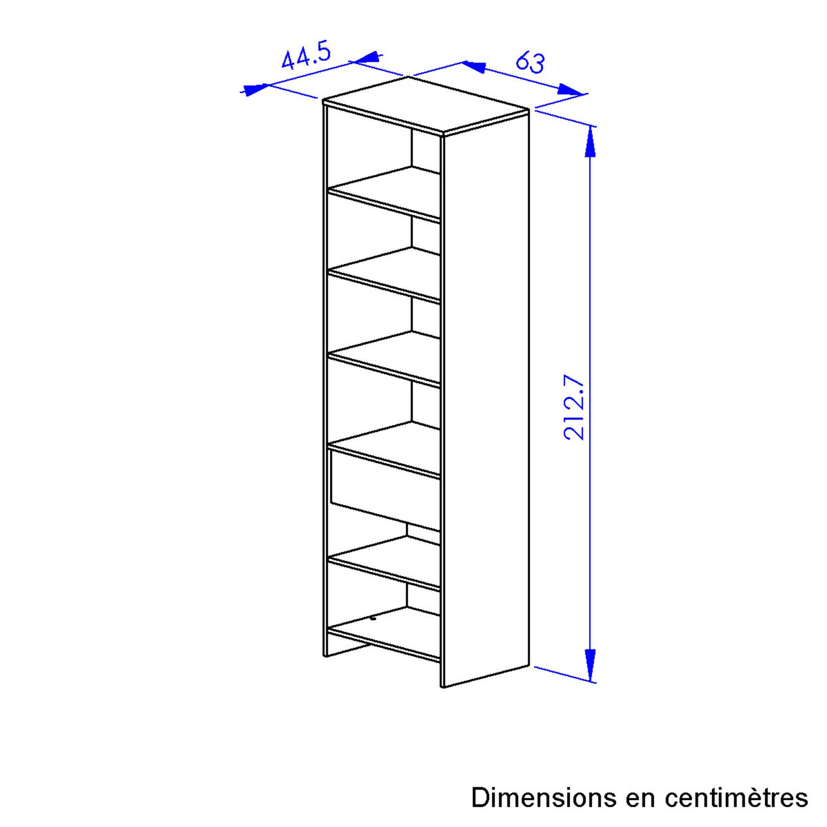 GAMI Dressing 1 tiroir + étagères + tringle MEZOS