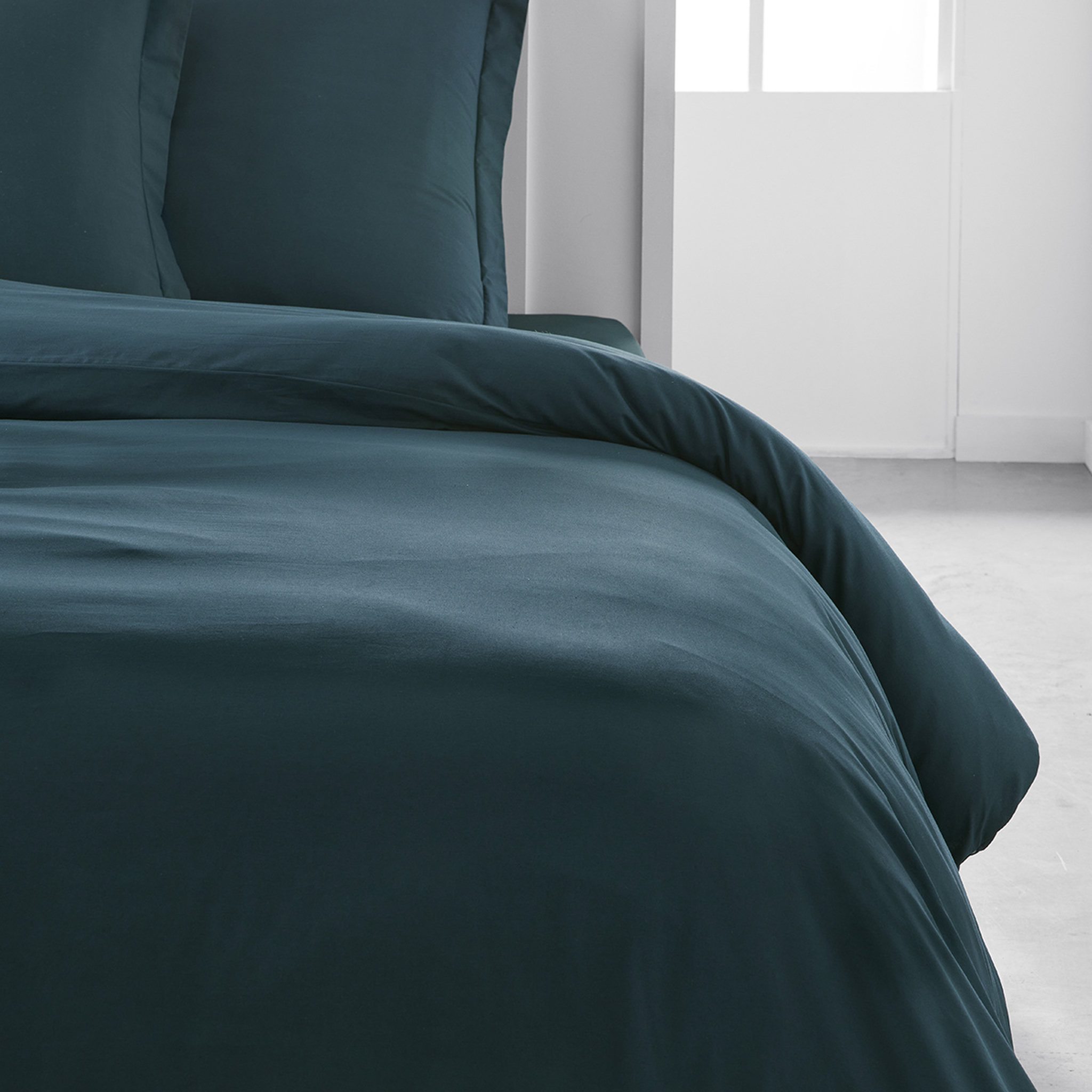 Voir la diapositive 3 : TODAY Housse de couette unie en Coton 57 fils ORGANIC 