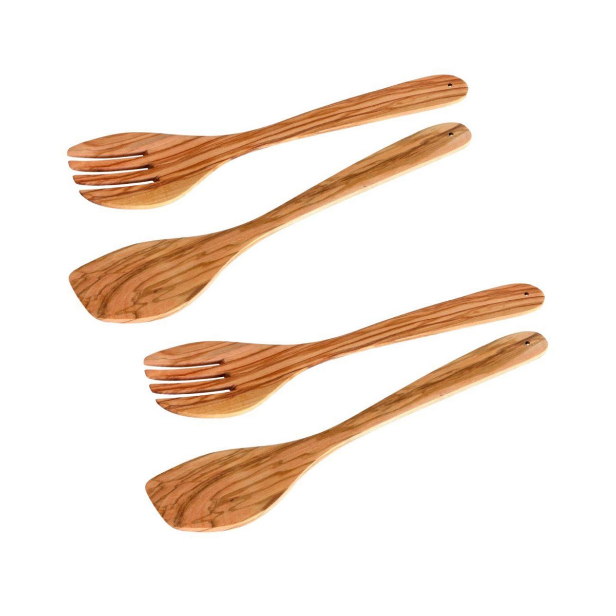 Fackelmann Ensemble de 2 Couverts à salade Fackelmann Édition Bois d'olivier