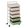 Voir la diapositive 2 : FIVE Tour de Rangement 5 Tiroirs  Deskolor  82cm Beige