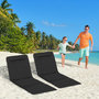 Voir la diapositive 2 : OUTSUNNY Lot de 2 tapis de plage rembourré - matelas de plage - nattes de plage - dossier inclinable multi-positions - sac transport inclus - métal polyester PE noir