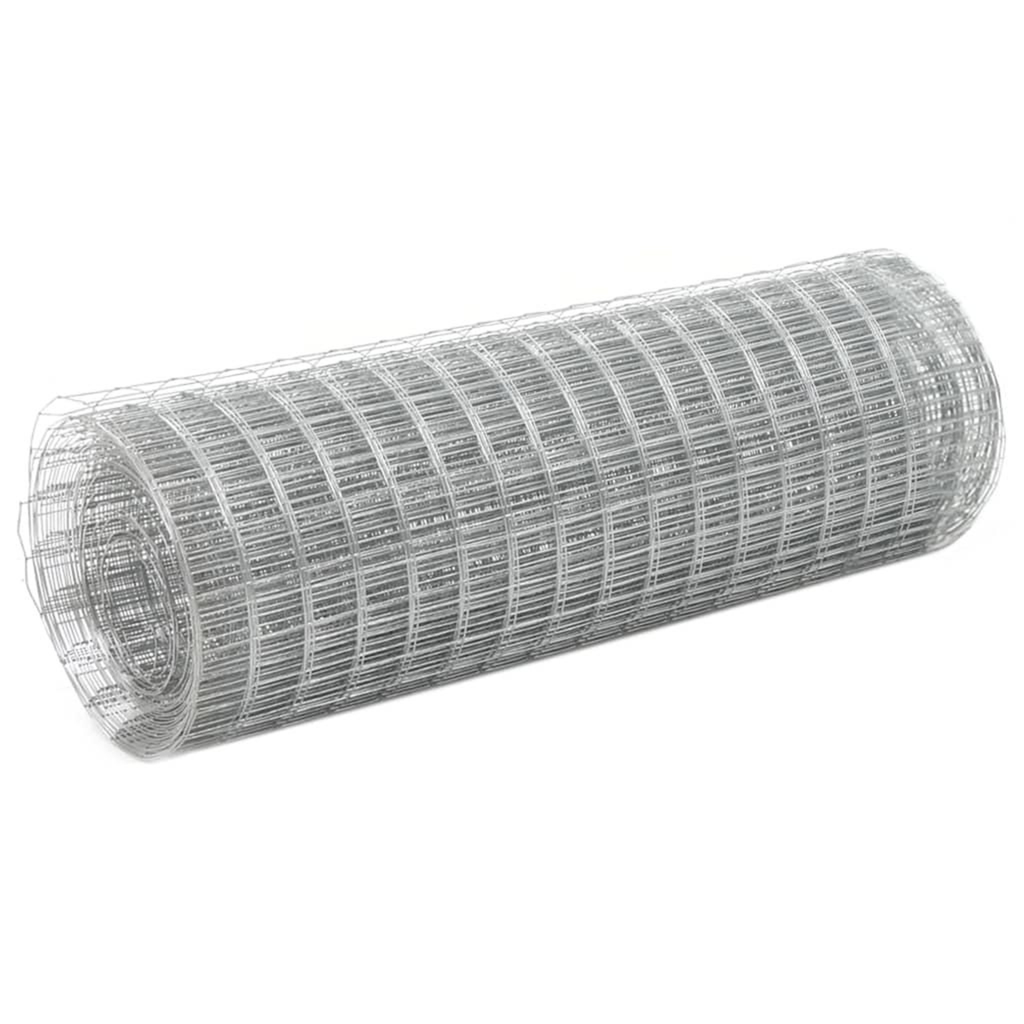 VIDAXL Grillage pour voliere acier galvanise 25x0,5 m argente