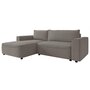 Voir la diapositive 5 : BEST MOBILIER Aurelia - canapé d'angle gauche 4 places convertible avec coffre en tissu texturé
