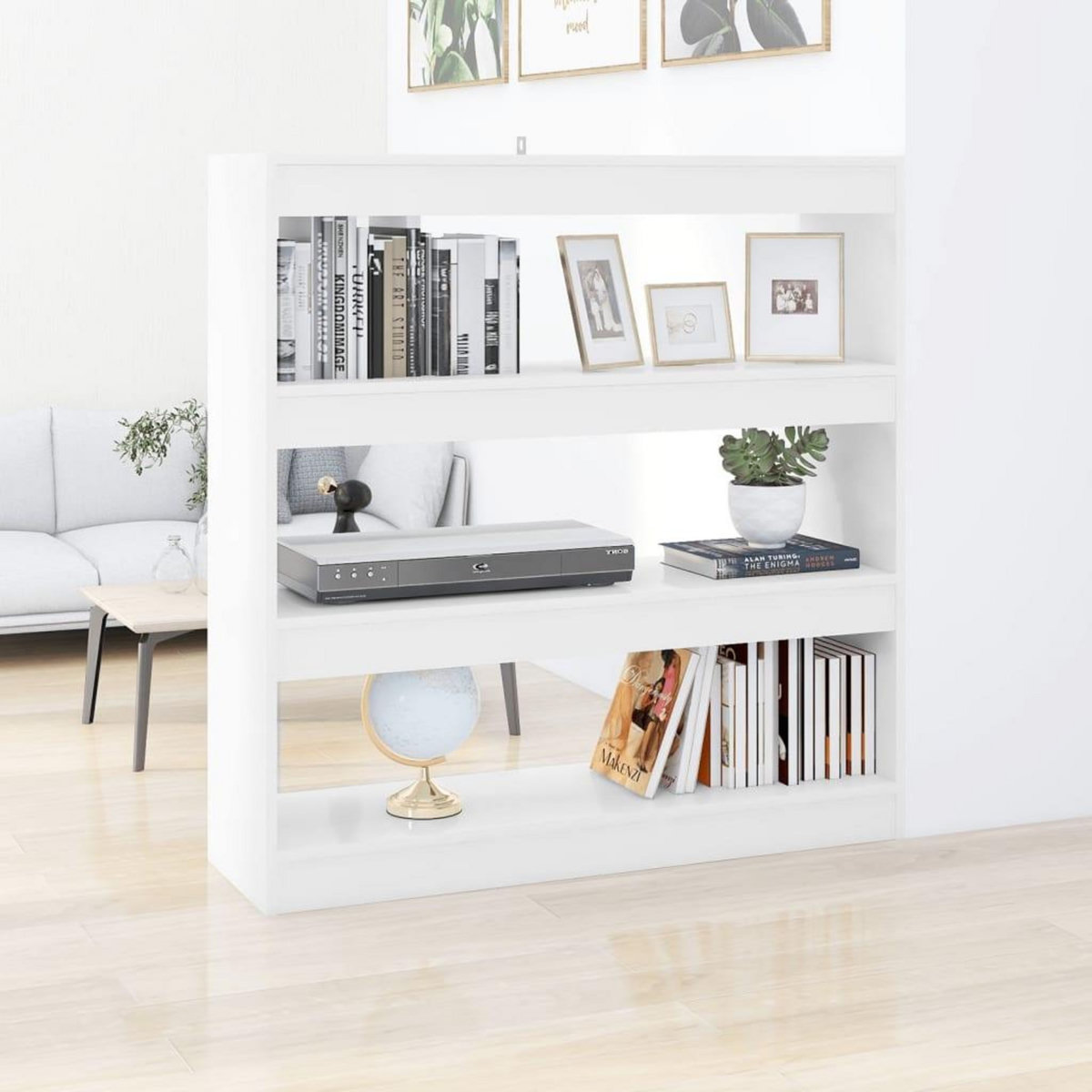 VIDAXL Bibliotheque/Separateur de piece Blanc 100x30x103 cm