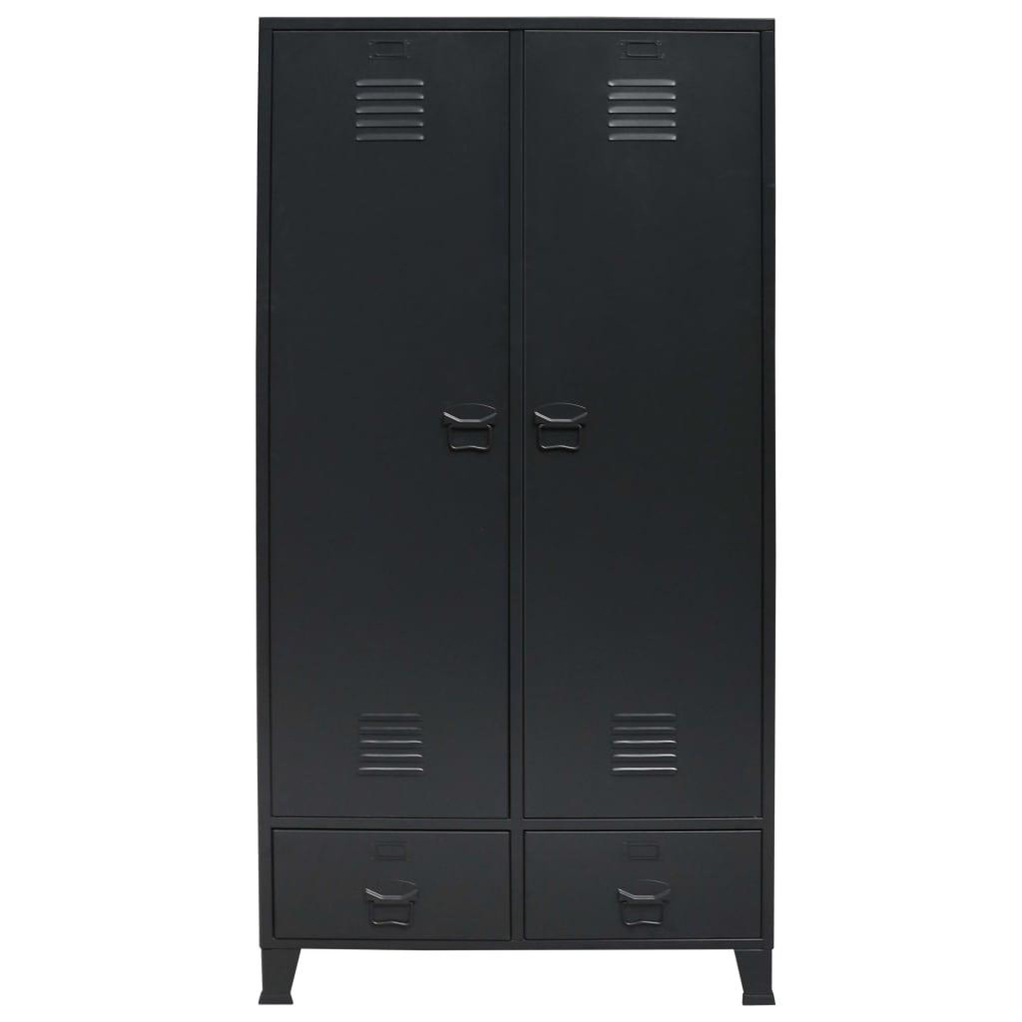 Voir la diapositive 2 : VIDAXL Garde-robe Metal de style industriel 90 x 40 x 180 cm Noir