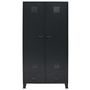 Voir la diapositive 2 : VIDAXL Garde-robe Metal de style industriel 90 x 40 x 180 cm Noir