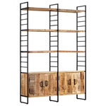 VIDAXL Bibliotheque a 4 niveaux 124x30x180 cm Bois de manguier brut