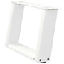 Voir la diapositive 4 : VIDAXL Pieds de table basse forme de U 2 pcs blanc 40x(30-31) cm acier