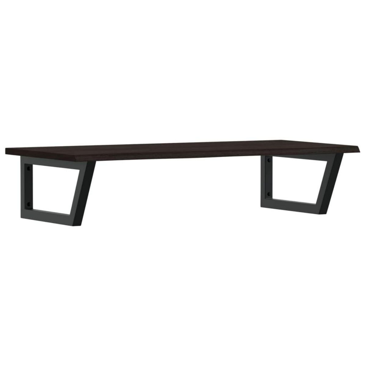 VIDAXL Etagere de vasque murale acier et bois de chene massif