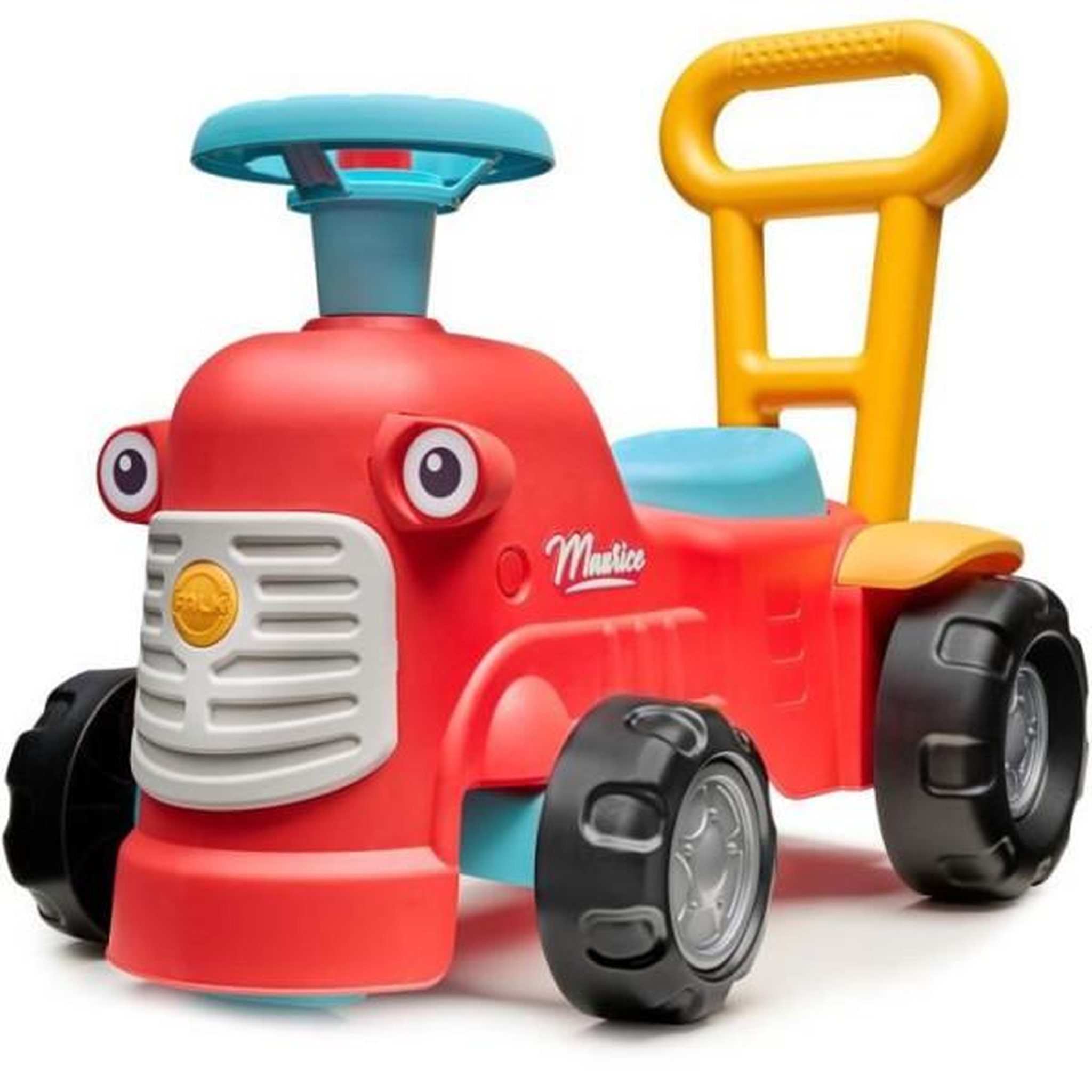 FALK Porteur Trotteur  tracteur Maurice - FALK - Volant directionnel, Assise ouvrante - Fabriqué en France - 90% de plastique recyclé - Des 1