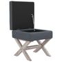 Voir la diapositive 4 : VIDAXL Tabouret de rangement Gris fonce 45x45x49 cm Velours