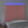 Voir la diapositive 3 : VIDAXL Tete de lit a LED Rose 100x5x118/128 cm Velours