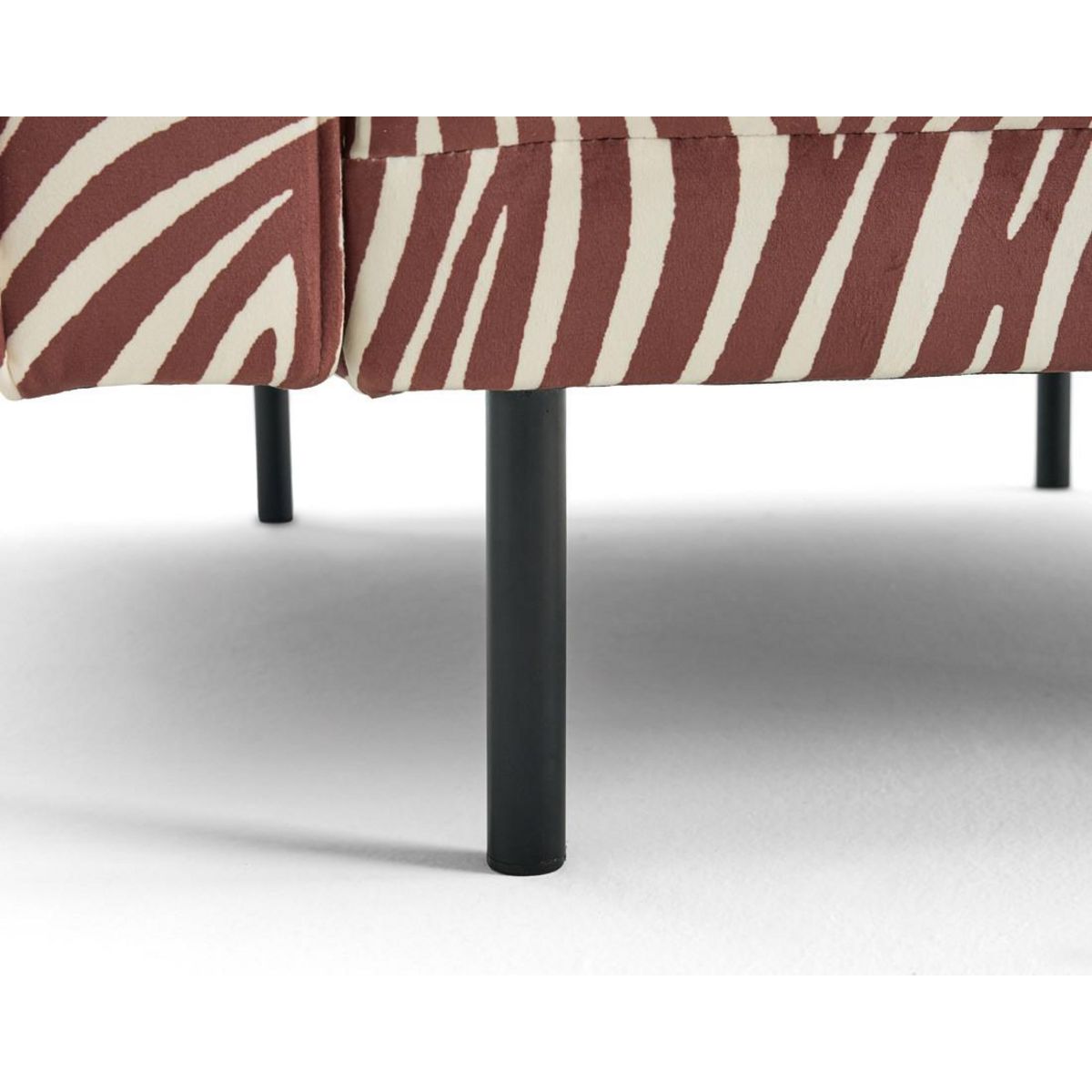 LISA DESIGN Charlie - fauteuil zèbre en velours