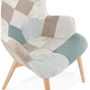 Voir la diapositive 6 : Paris Prix Fauteuil à Oreilles Patchwork  Nil  93cm Multicolore