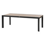 HESPERIDE Table de jardin fixe en aluminium effet bois 8 places EVASION. Coloris disponibles : Gris