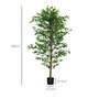 Voir la diapositive 3 : HOMCOM Arbre artificiel plante artificiel ficus hauteur 1,8 m tronc branches liane lichen feuilles grand réalisme pot inclus