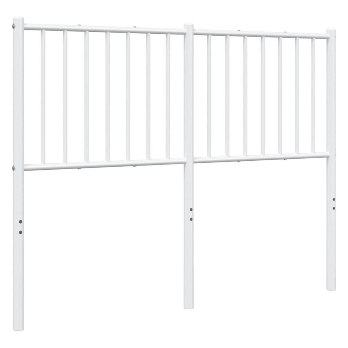 VIDAXL Tete de lit metal blanc 120 cm