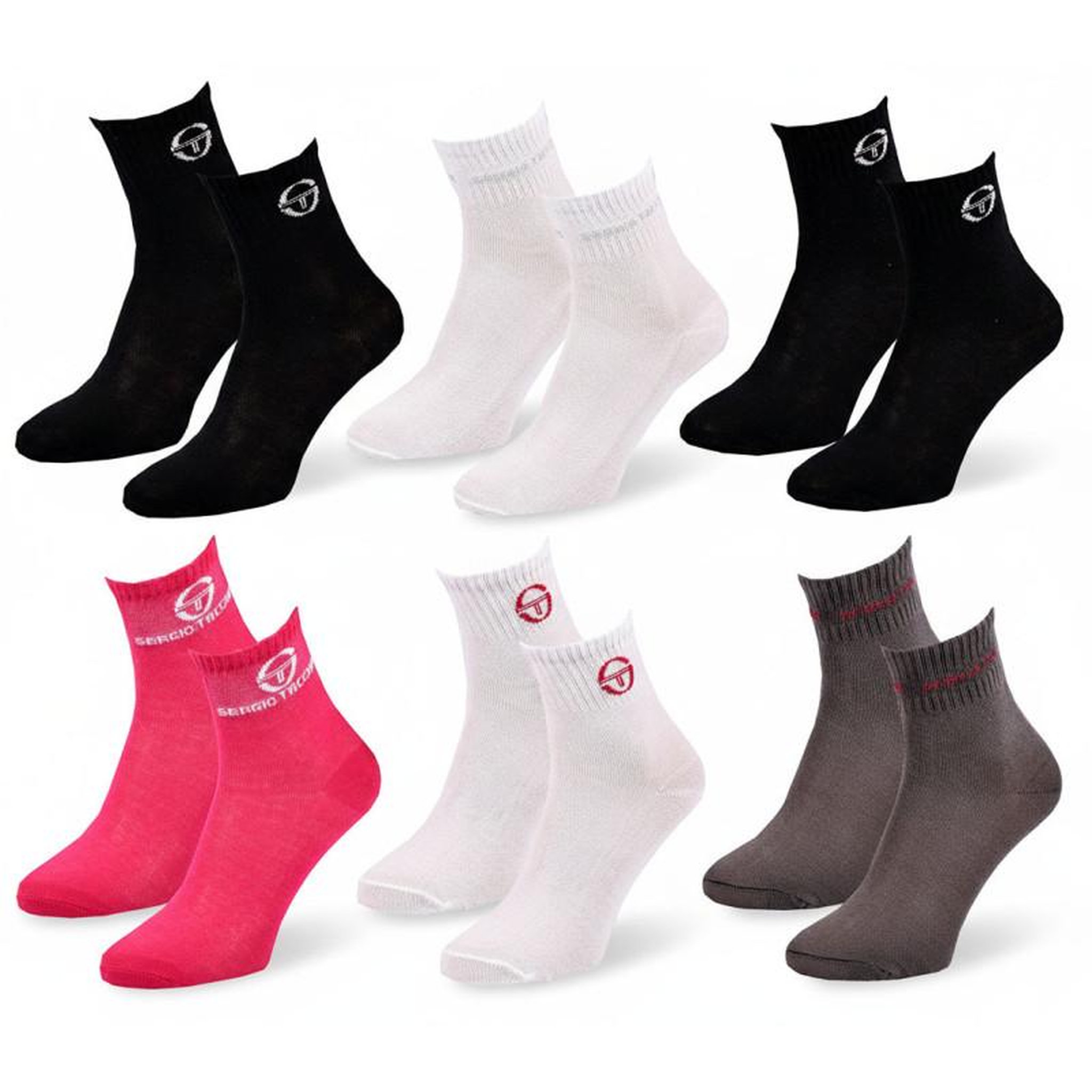 Voir la diapositive 3 : SERGIO TACCHINI Sergio Tacchini Pack Chaussettes courtes Fille Quarter – Lot de 6