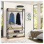 Voir la diapositive 4 : Dressing ouvert style indsutriel bois et métal L100 cm HOUSTON