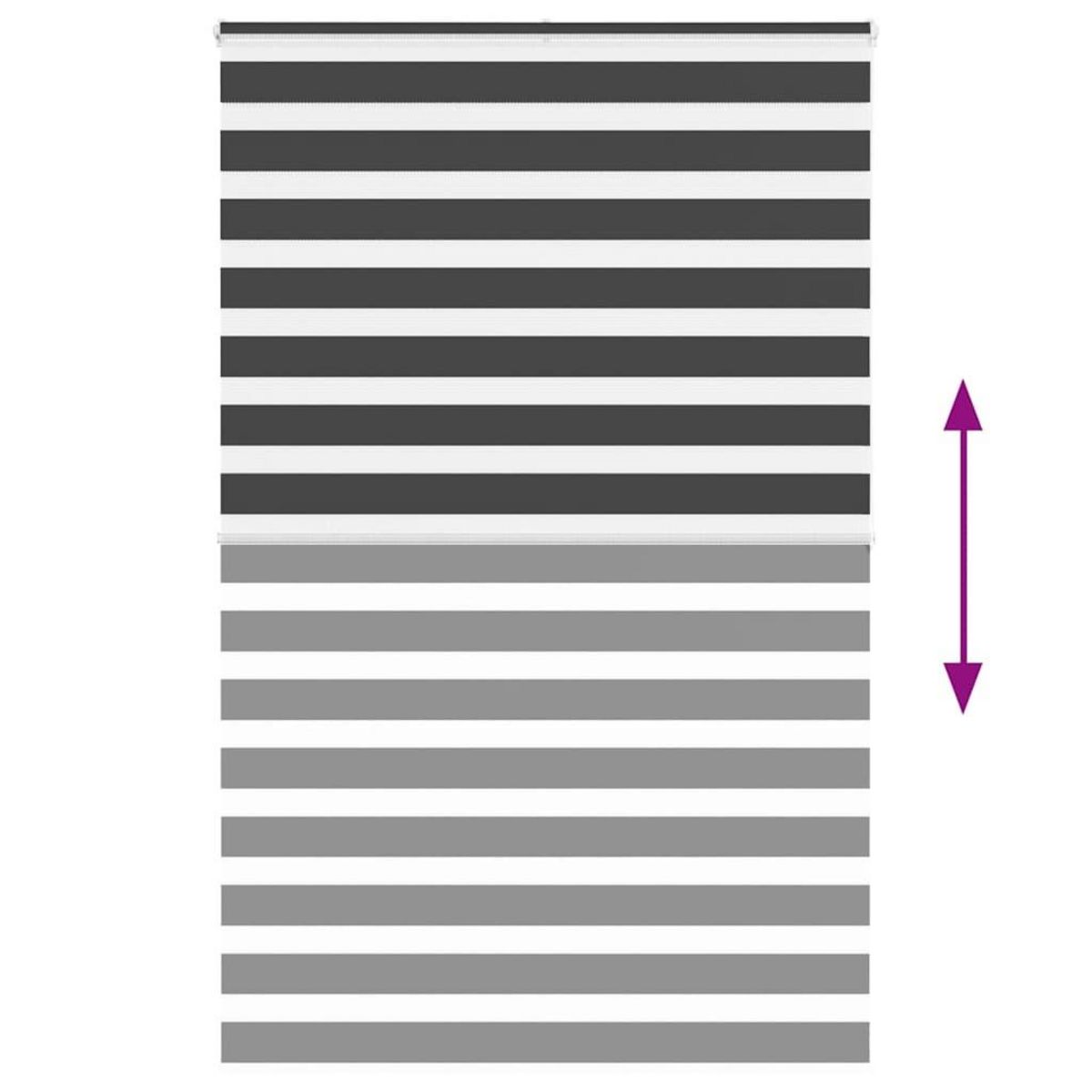 VIDAXL Store zebre noir 140x200 cm largeur du tissu 135,9 cm polyester