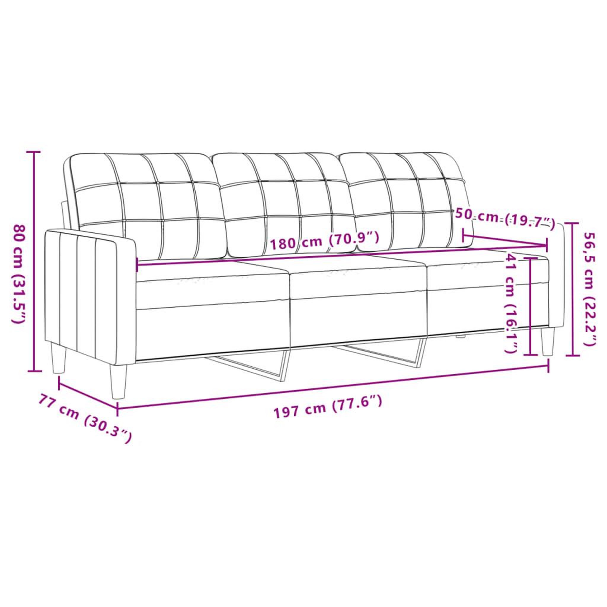 Voir la diapositive 6 : VIDAXL Ensemble de canapes 3 pcs avec coussins et traversins velours