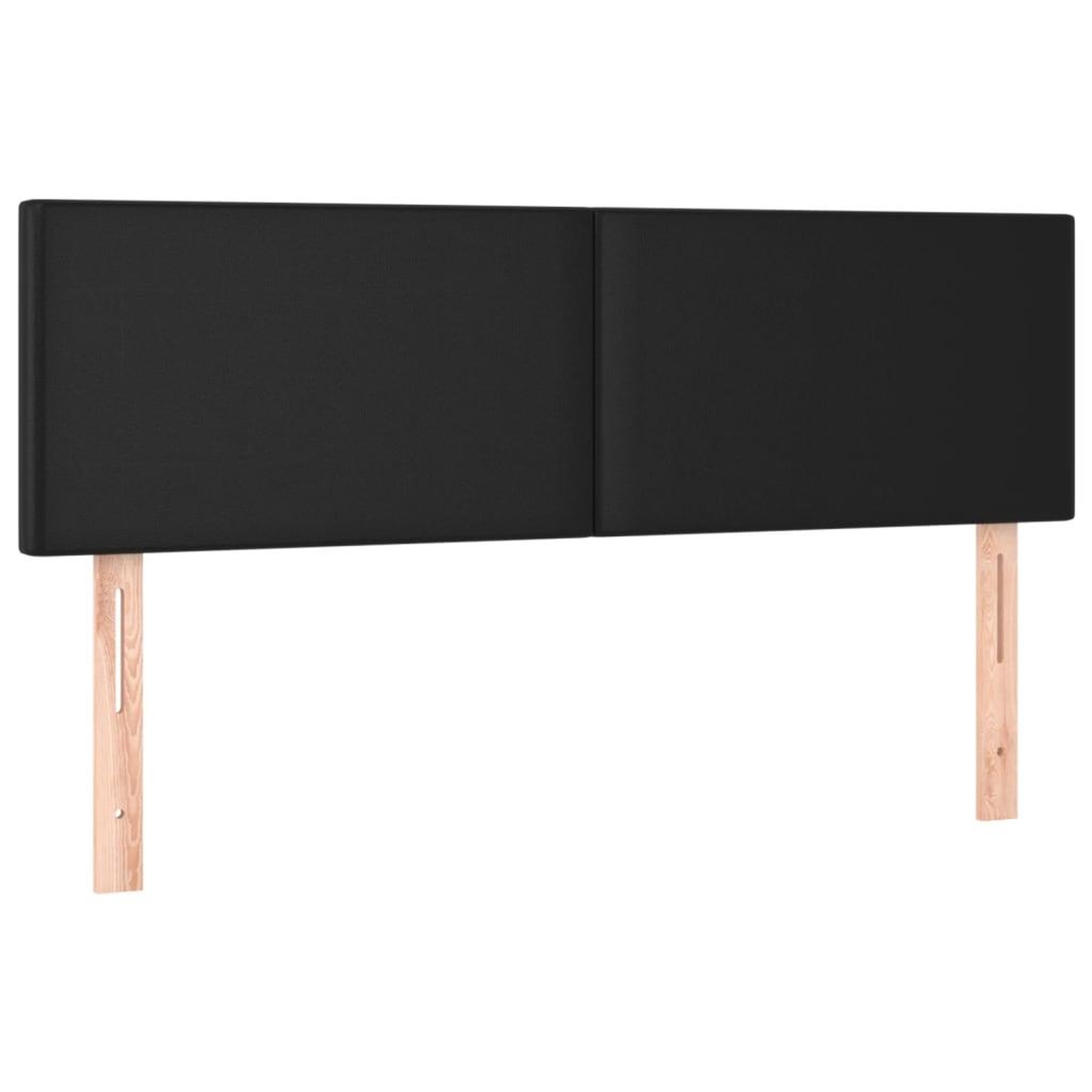 Voir la diapositive 2 : VIDAXL Tetes de lit 2 pcs Noir 72x5x78/88 cm Similicuir