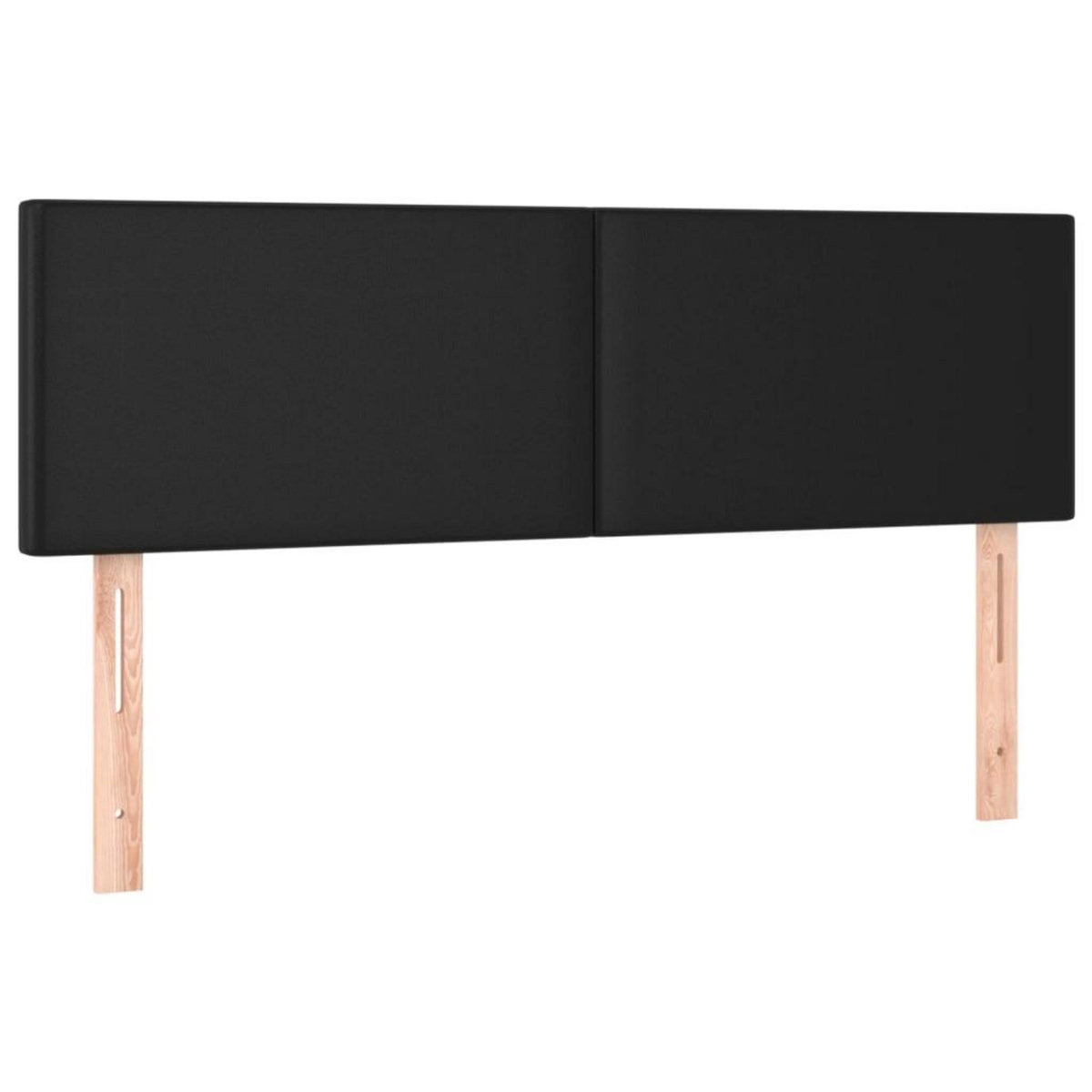 VIDAXL Tetes de lit 2 pcs Noir 72x5x78/88 cm Similicuir
