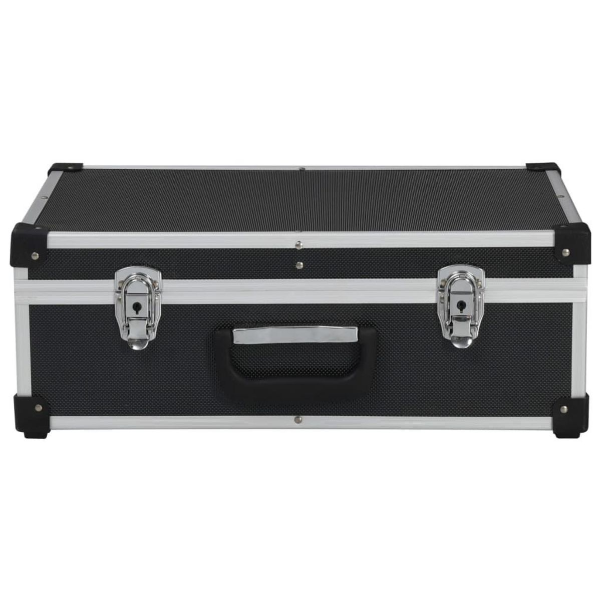 VIDAXL Valise a outils 46 x 33 x 16 cm Noir Aluminium