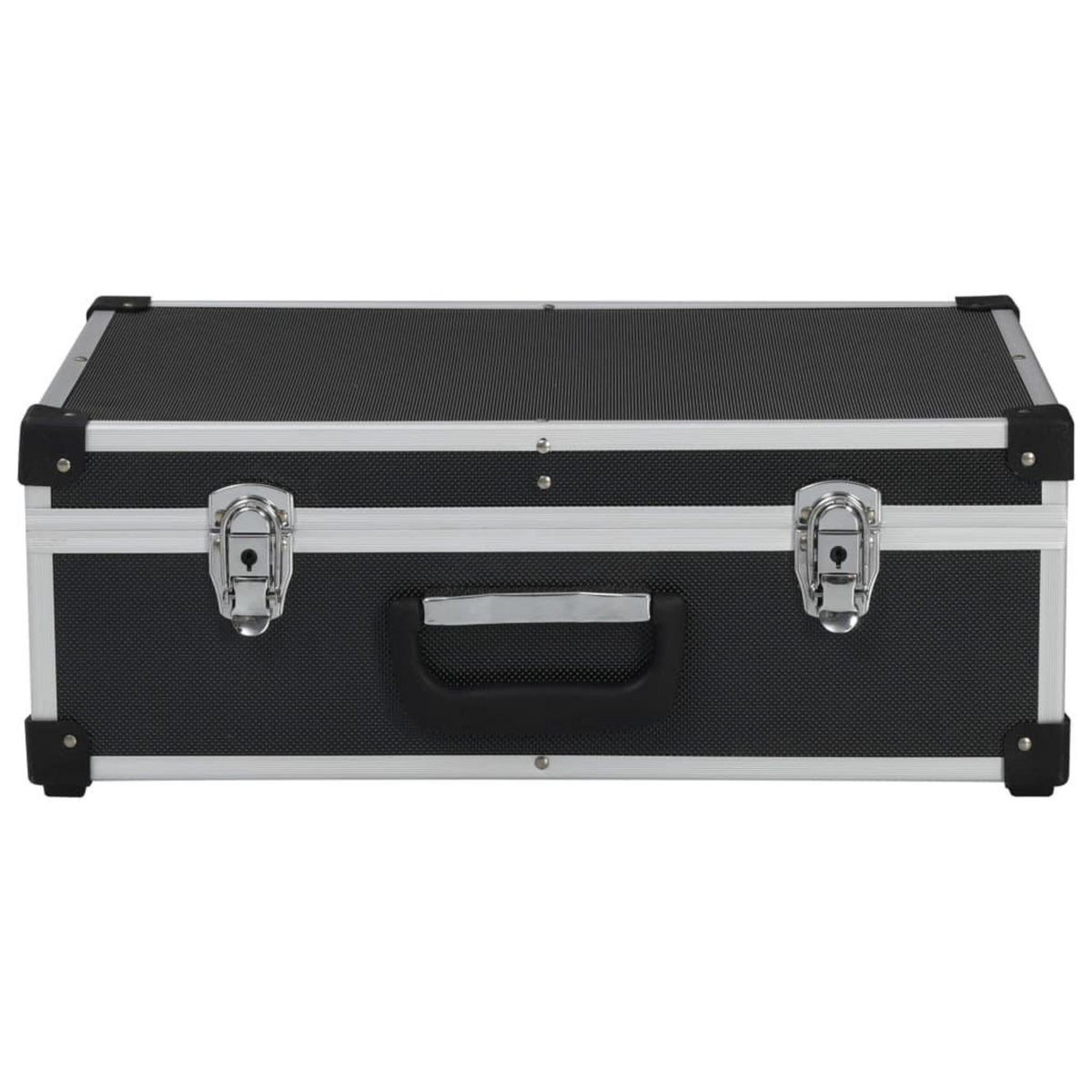 VIDAXL Valise a outils 46 x 33 x 16 cm Noir Aluminium