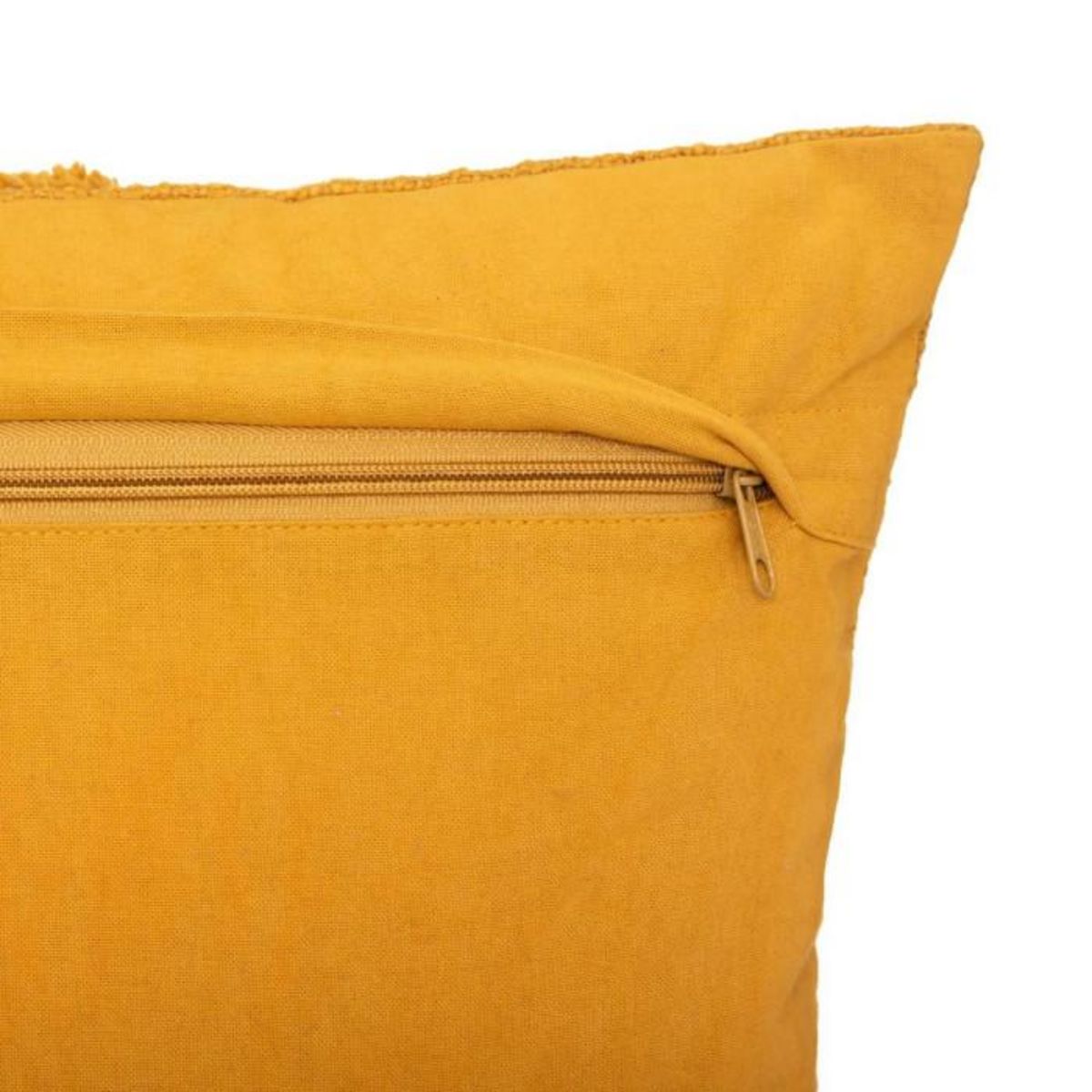 ATMOSPHERA Coussin Déco Tufté  Inca  40x40cm Ocre