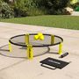 Voir la diapositive 2 : HOMCOM Jeu de plage Spikeball - set complet filet, 3 balles, pompe, sac transport - noir jaune