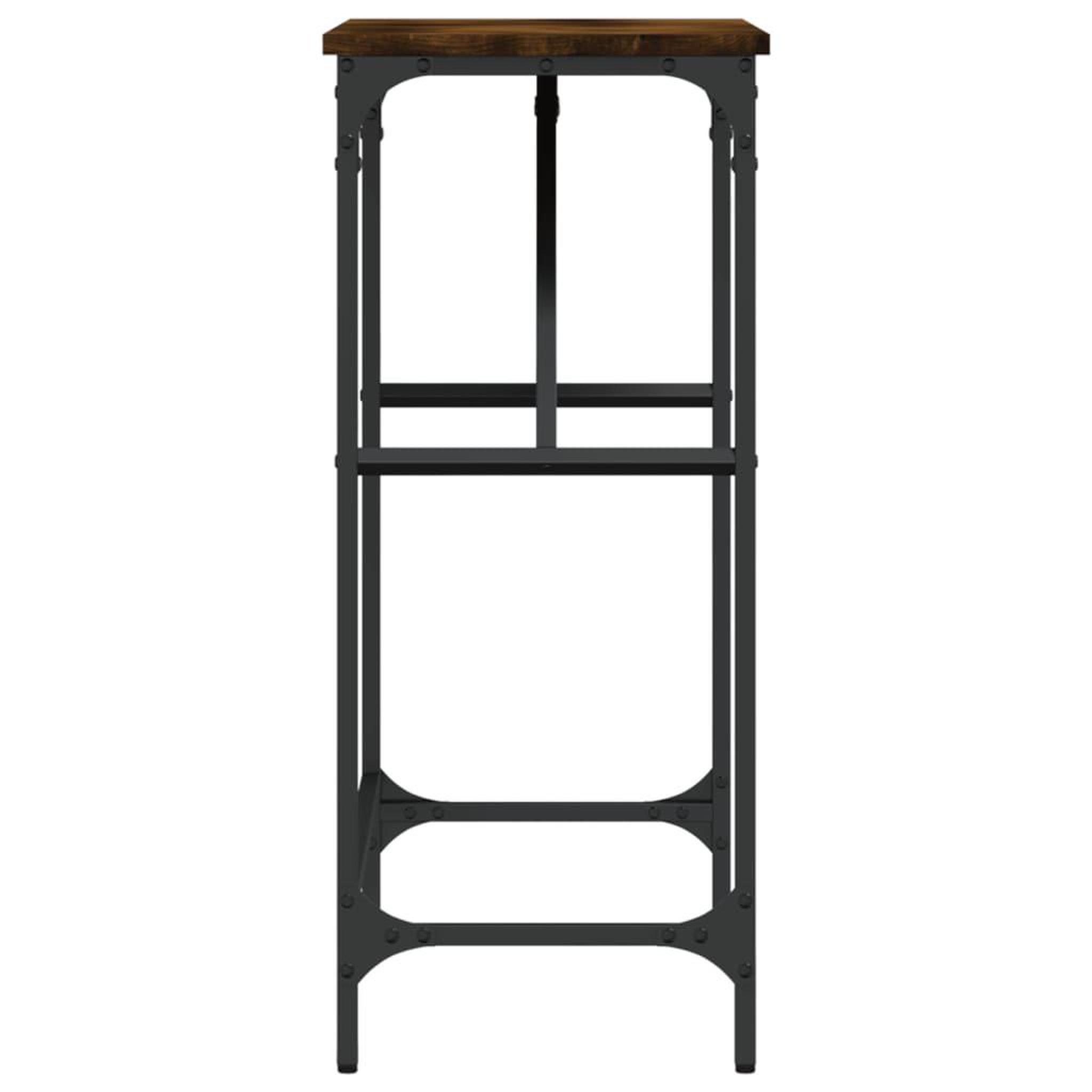 Voir la diapositive 5 : VIDAXL Table console chene fume 75x32x75 cm bois d'ingenierie