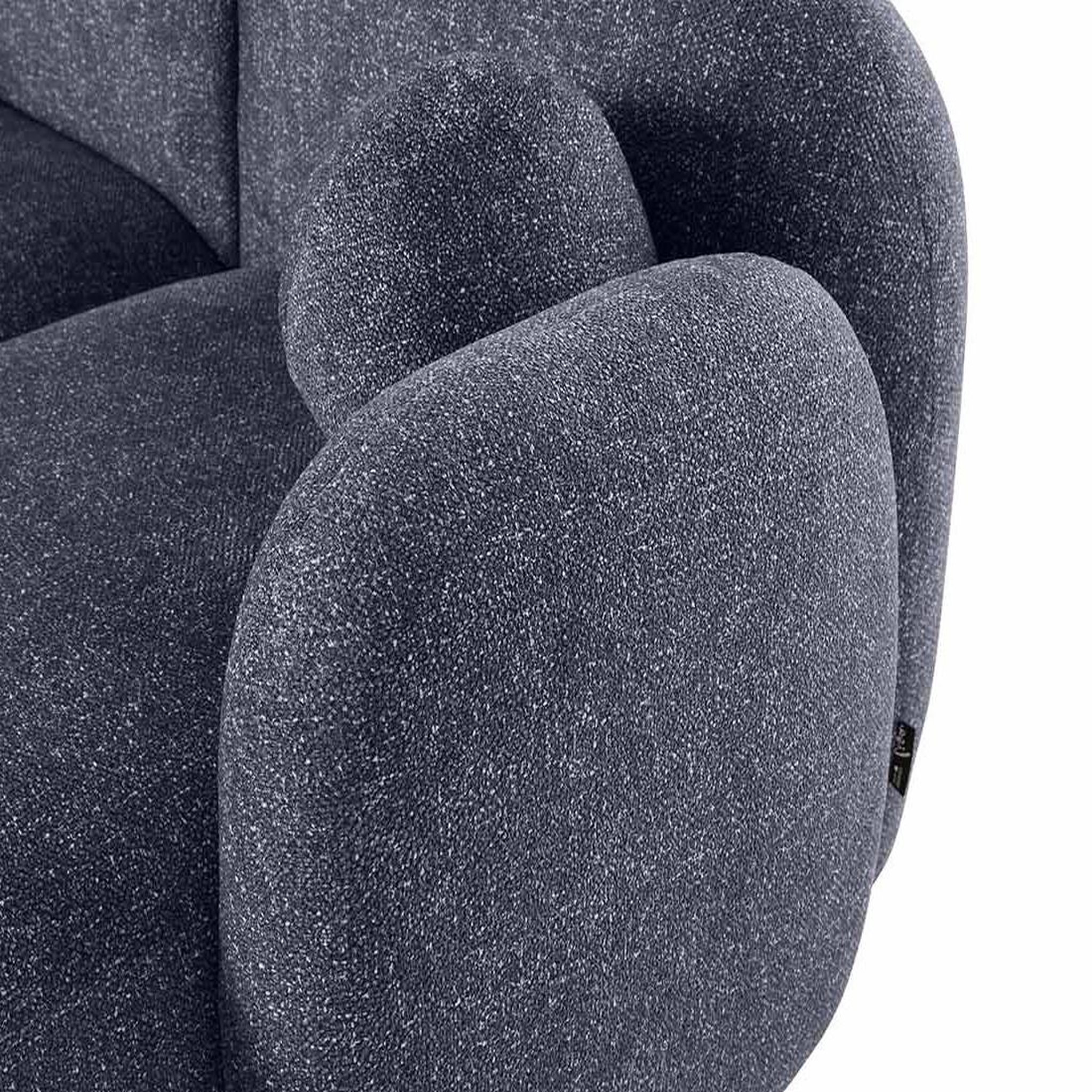 Voir la diapositive 5 : LISA DESIGN Velris - canapé d'angle droit 3 places en tissu moucheté