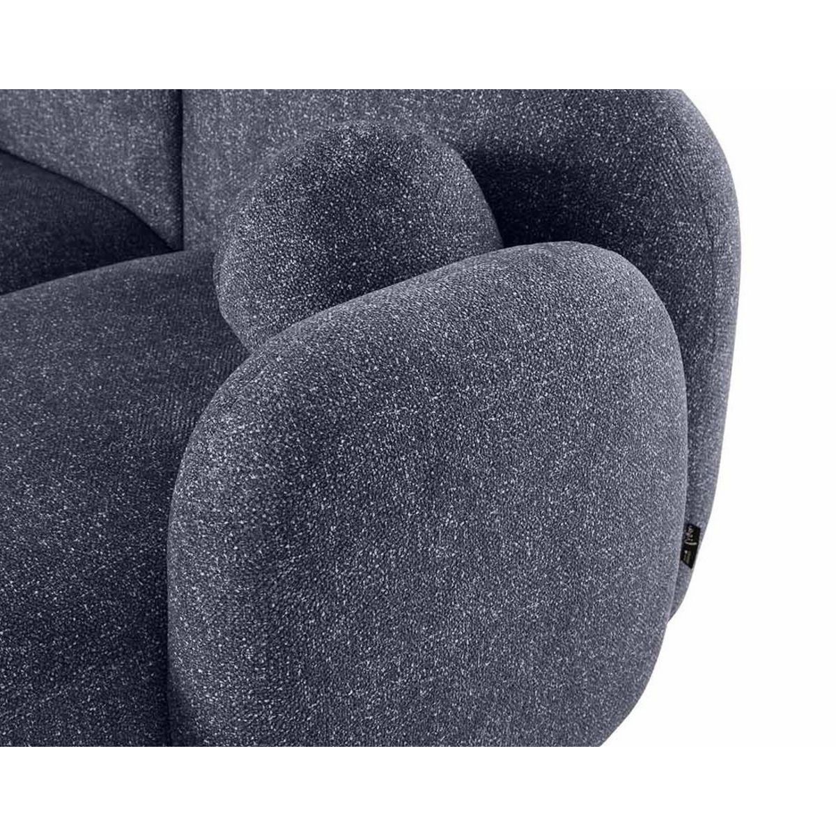 LISA DESIGN Velris - canapé d'angle droit 3 places en tissu moucheté