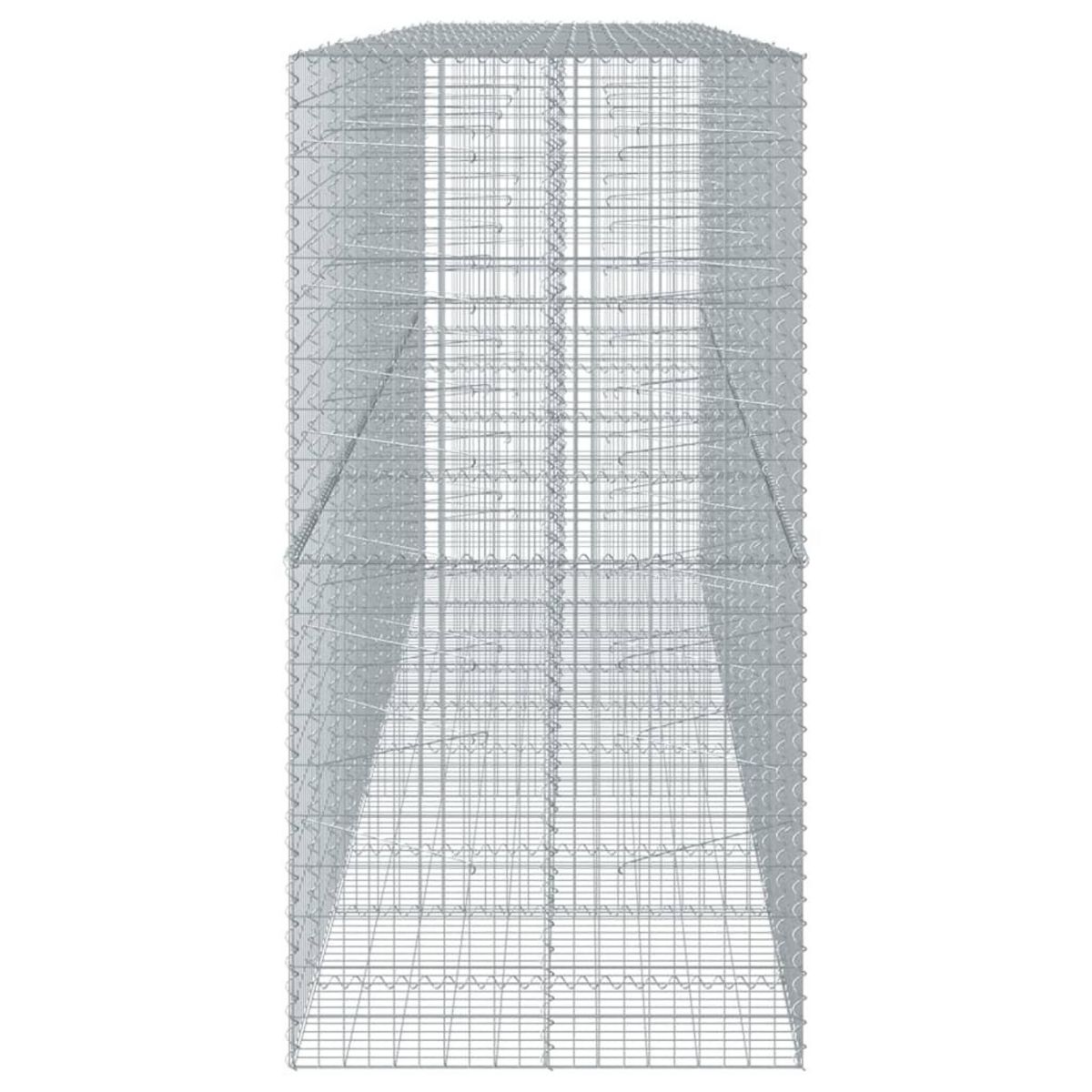 VIDAXL Panier gabion avec couvercle 500x100x200 cm fer galvanise