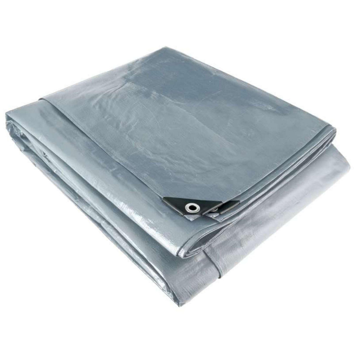  Bâche multifonction noire et grise  4x6m  200 g/m2 Werkapro