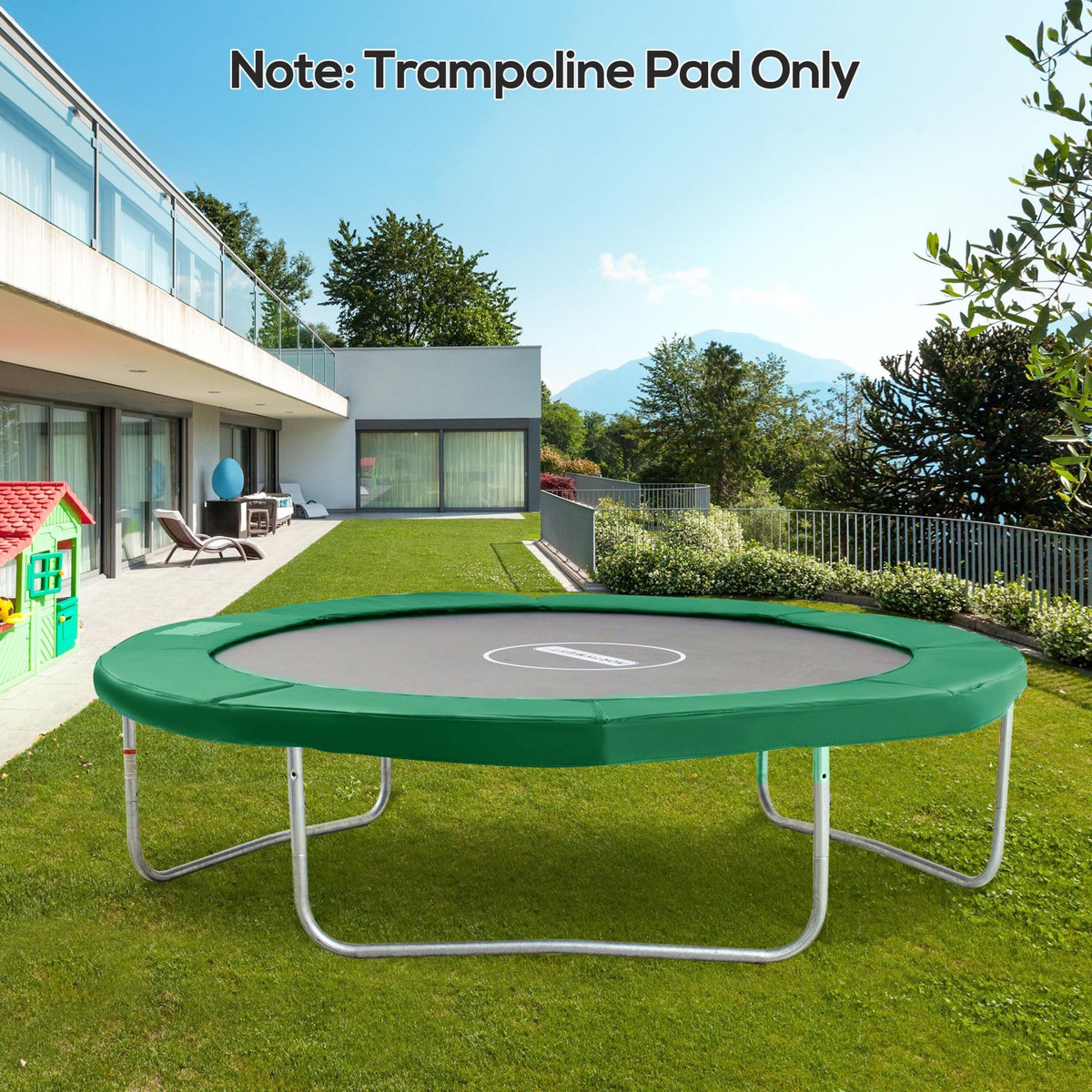 HOMCOM Couvre-ressort trampoline dia. 305 cm PVC PE haute densité rembourrage 15 mm vert