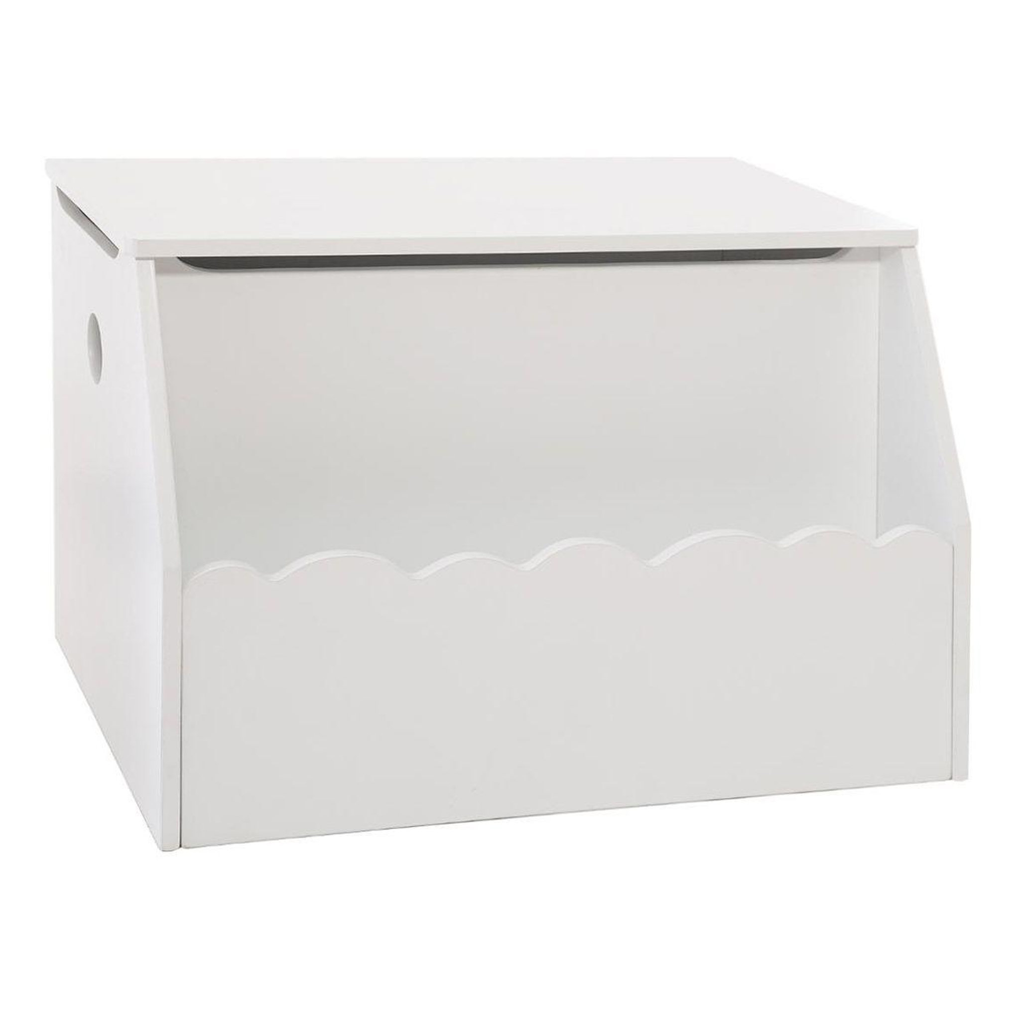 Voir la diapositive 1 : Atmosphera Kids Coffre à jouets en bois  biblio  57cm blanc