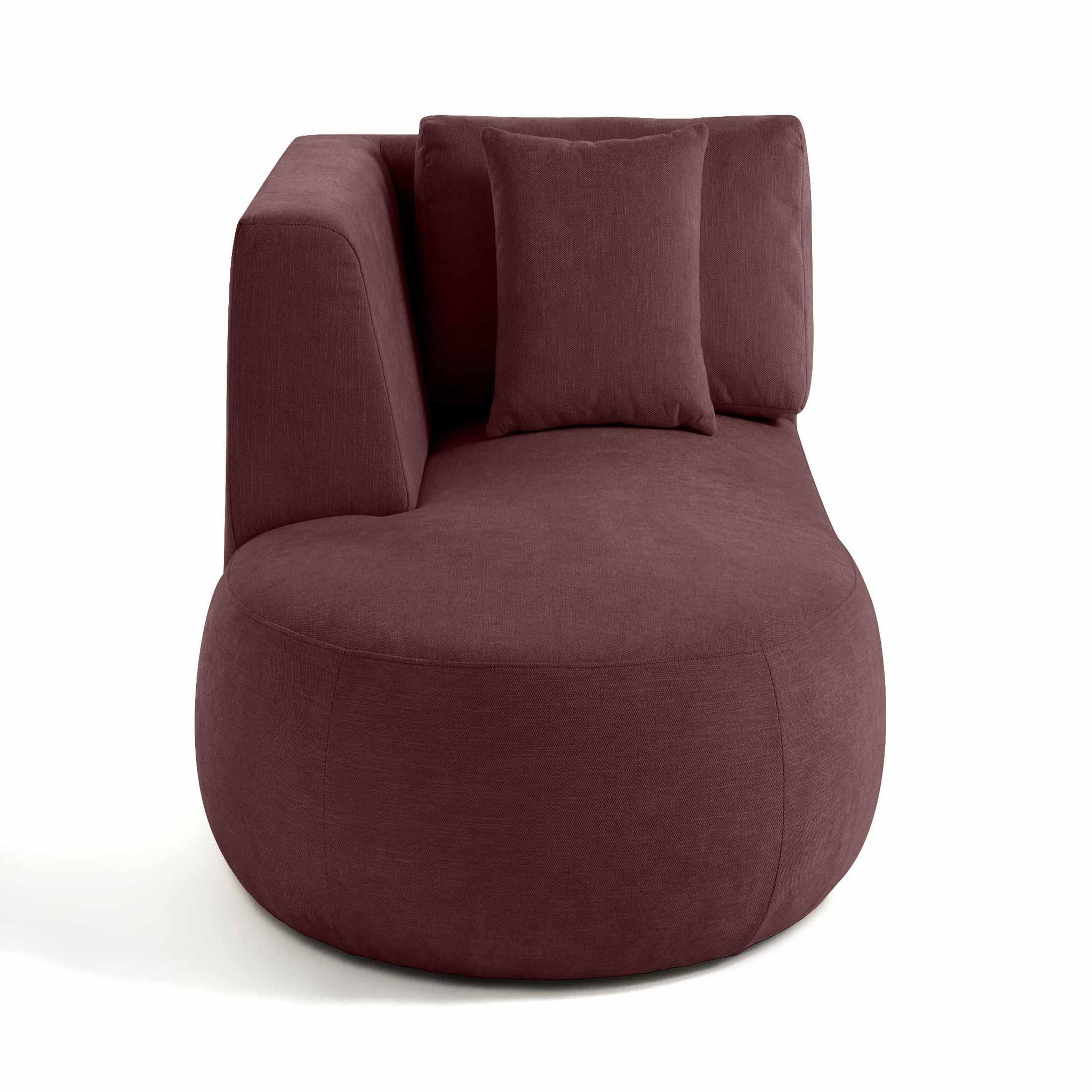 Voir la diapositive 3 : BEST MOBILIER Santorini - module d'assise méridienne gauche - en tissu texturé