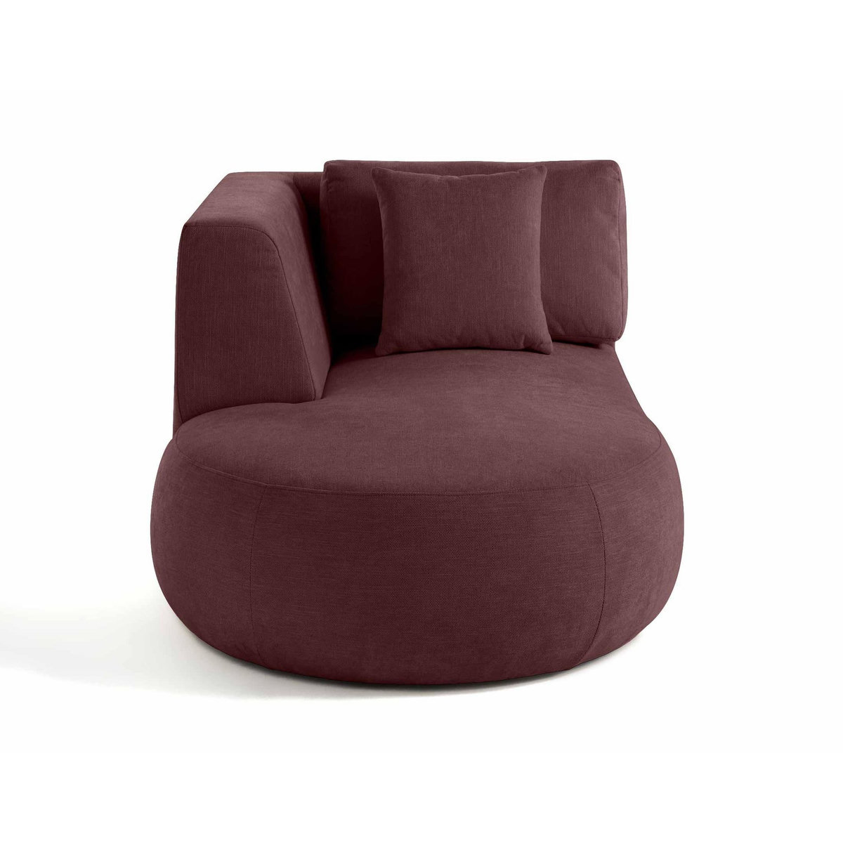 LISA DESIGN Santorini - module d'assise méridienne gauche - en tissu texturé